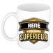 Bellatio Decorations Naam mok Ren? - wit - Superieur - keramiek - 300 ml - collega beker - cadeau