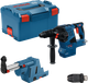 Bosch Blauw GBH 18V-28 F Accu boorhamer 18V | Met GDE 18V-16 stofafzuiging | Zonder accu en lader | In L-Boxx - 0611921103