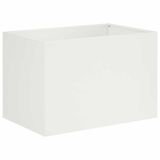 vidaXL Jardinière 2 pcs Blanc 60 x 40 x 40 cm Acier laminé à froid