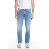 REPLAY GROVER ripped straight leg jeans - lichtblauw