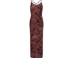 Killstar Twilight Viper Flocked Maxi Dress Dames Maxi-jurk - rood - XXL