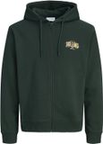 JACK&JONES JJAERO SWEAT ZIP HOOD Homme L Scarab Polyester/Coton