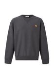 Carhartt WIP Sweatshirt 'American Script' jaune foncé / graphite / rouge foncé