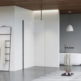FortiFura Galeria inloopdouche - 160x200cm - helder glas - geborsteld gunmetal
