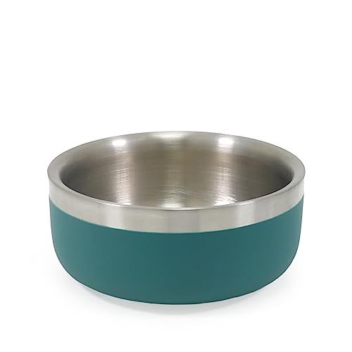 Rosewood Premium Dubbelwandige Voerbak - 350ml - Groenblauw