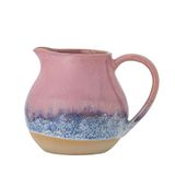 Bloomingville Paula Melkkannetje van aardewerk, decoratief design, perfect voor je ontbijttafel, natuurlijke textuur, 435 ml (roos)
