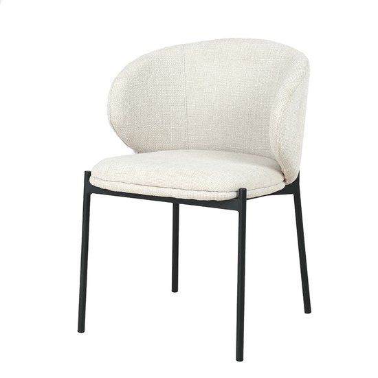 Milton & Oldbrook Amarante Eetkamerstoel - Wit - Stof - Design