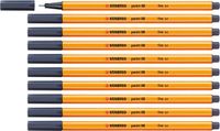 STABILO point 88 Fineliner 0.4mm Payne's Grey Blue 10-Pack