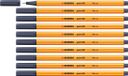 STABILO point 88 Fineliner 0.4mm Payne's Grey Blue 10-Pack
