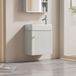 REDOM - Meuble de salle de bain avec meuble-lavabo - Panneau en relief 3D - Suspendu - Blanc