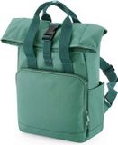 BagBase Recycled Mini Twin Handle Roll-Top Backpack Junior - 9 Liter Sage Green