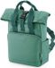 BagBase Recycled Mini Twin Handle Roll-Top Backpack Junior - 9 Liter Sage Green