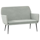 vidaXL Bankje 108x79x79 cm Fluweel Lichtgrijs