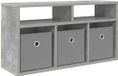 vidaXL Laagkast met lade Beton Grijs 72 x 22,5 x 38 cm