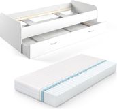 Vitalispa Enzo Kinderbed – 90x200 cm met matras Wit