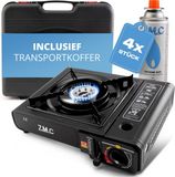 Z.M.C. gasfornuis met 1 pit incl. adapter voor LPG + opbergkoffer