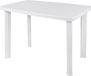 Spetebo Table de jardin en plastique 100 x 72 cm - blanc