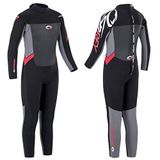 Osprey Kinderen 5 mm wetsuit, volledige lengte winter kinderen neopreen surfen bodyboarding wetsuit, oorsprong, rood