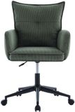 Vente-unique Bureaustoel - Ribfluweel - Groen en zwart