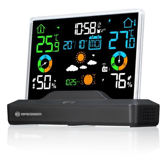 Bresser Weerstation - Draadloze Sensor - Kleurenscherm - Randloos Display
