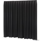 Wentex P&D Rideau Molleton 300 g/m² Noir - 400 x 250 cm (L x H) - plissé