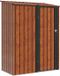 vidaXL Abri de jardin - Marron - 153,5 x 86 x 200 cm - Métal