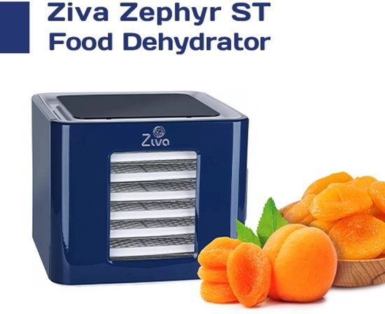 Ziva Zephyr ST Voedseldroger - 6 RVS Drooglades - 450W - 70°C Max