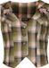 Voodoo Vixen Plaid Flower Embroidered Western Vest Dames Bodywarmer - groen/roze - M