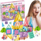 WOOPIE - Blocs de construction magnétiques Set éducatif 3D Château de conte de fées 55 pièces