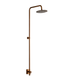 Lussero – Douche extérieure murale en acier inoxydable 304 finition cuivre avec pommeau pluie 20 cm (eau froide)