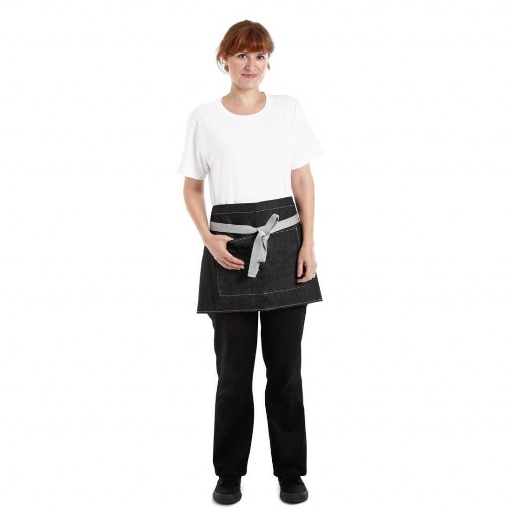 Whites Chefs Clothing Whites Southside Denim | Bistroschort Zwart | 40x76cm