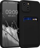 kwmobile telefoonhoesje geschikt voor Apple iPhone 14 - Hoesje met pasjeshouder - TPU case in zwart