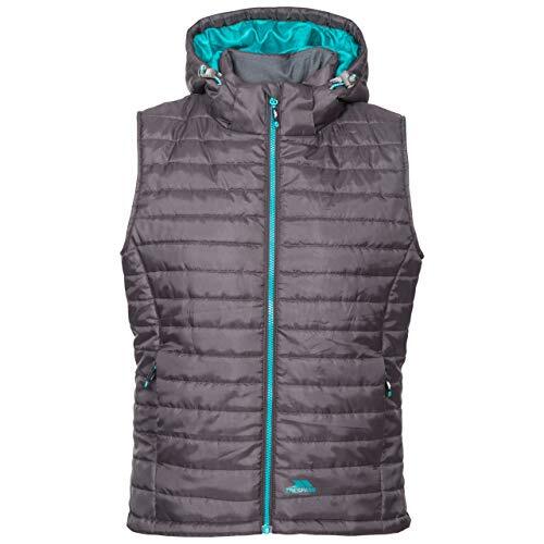 Trespass Womens Hooded Gilet Bodywarmer Padded with 2 Zip Pockets Aretha - Carbon XXL, 18 UK