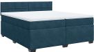 vidaXL Boxspring met matras fluweel blauw 200x200 cm
