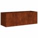 VidaXL Plantenbak Staal Roestkleur 120x40x40 cm