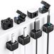 Clips magnétiques pour câbles, 6 pièces avec ventouses, pour organisation de câbles