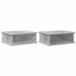 vidaXL Table de chevet - Lot de 2 - Gris béton - Bois traité - 40 x 31 x 15 cm