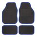 Safe Travel 27551 Universele Automattenset Gelaste Hielinzet, Set Voor Linkerstuur Voertuigen, Zwart/Blauwe Rand