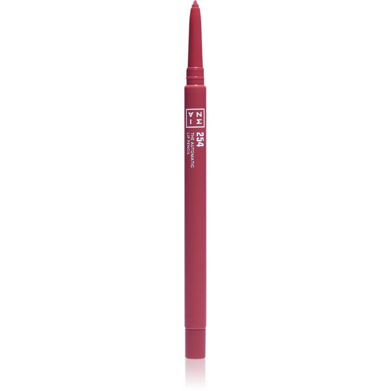 3INA MAKEUP The Automatic Lip Pencil 254 - Donkerroze naakt lipliner waterdicht - lipliner voor vollere lippen - Automatische lipliner - Veganistisch - Cruelty Free