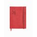 Miquelrius Weekplanner 2026, gemakkelijk te dragen (122 x 168 mm), weekplanner, flexibele omslag van genaaid kunstleer, papier 80 g/m², ES-EN-PT, rood