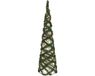 Gerimport Kerstverlichting kegel - 60 LEDs - groen - 78 cm - warm wit