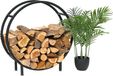 DanDiBo porte-bûches métallique, noir, autoportant, rond, 60 cm
