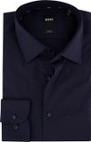 Hugo Boss overhemd lange mouw donkerblauw katoen elastaan casual heren EU42