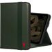 Apple Coque en Cuir pour iPad Mini 7 / Mini 6 (7e Gén / 6e Gén) - Vert avec Détail Rouge