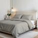 Italian Bed Linen Elegant dekbedovertrek, grijs, dubbel, 100% microvezel