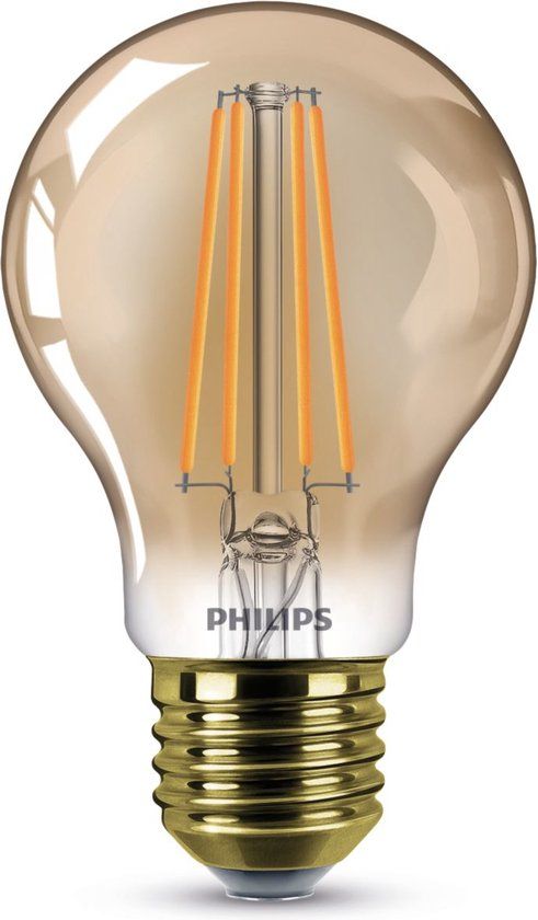 Philips LED Filament Lamp E27 - Dimbaar - Goudkleurig - 2000K