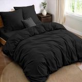 Dreamzie Beddengoed 160 x 200 cm, 4-delig, dekbedovertrek 240 x 220 cm, hoeslaken 160 x 200 cm, met 2 kussenslopen 65 x 65 cm, 240 x 220 cm, 100 draden/cm², microvezel, Oeko-Tex