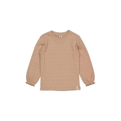 LEVV longsleeve met print - lichtbruin