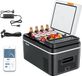 Vevor Compresseur Glacière 22 L, 12/24v Dc Congélateur Électrique Avec Commande Par Application, 100–240v Ac Glacière De Voiture Pour Camping, Voyage, Camions, Pêche, Glacière Portable Thermoélectrique 45w