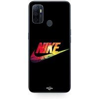 Maniacase Etui Oppo A32 Nike Logo Gekleurd Zwart